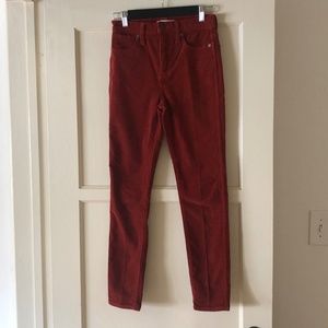 Madewell High-Rise Skinny Corduroy Pants
